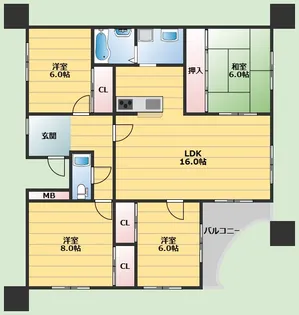 ハセはなみずき【3階】の間取り