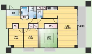 豊中ホームズ【1階】の間取り