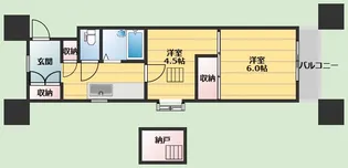 グレープハイツ【101号室】の間取り