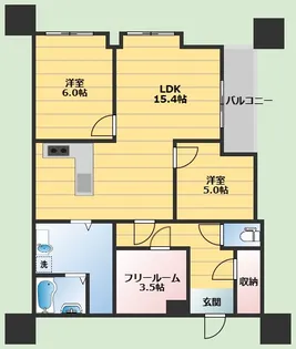 カーサ千里山【2階】の間取り