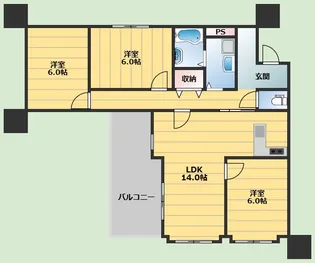 カーサ千里山【4階】の間取り