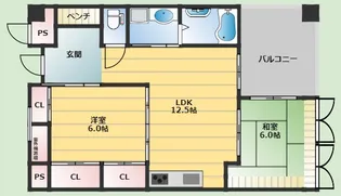 アプリーレ少路【4階】の間取り