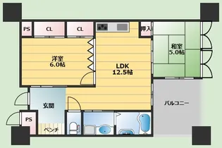 アプリーレ少路【4階】の間取り