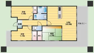 グランビスタ上新田【2階】の間取り