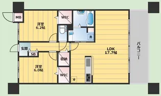 ミッドヴィレッジ曽根【4階】の間取り