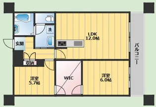 カルム東豊中【3階】の間取り