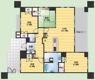パークホームズ千里佐竹台【2階】の間取り