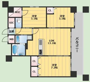 スプランディッド池田呉服町【4階】の間取り