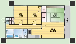 ヴェッサーエントラン【3階】の間取り