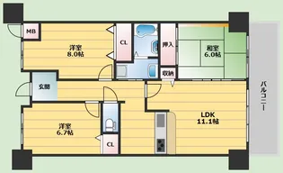 ロフティ少路【8階】の間取り