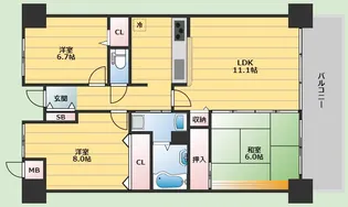 ロフティ少路【5階】の間取り