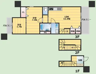 G MAISON豊中蛍池の間取り