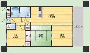 ベルエアⅠ【4階】の間取り