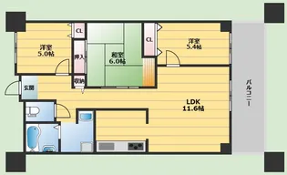 グランベール桃山台【5階】の間取り