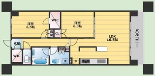 パークナードフィット津雲台【6階】の間取り