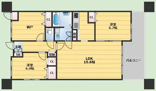 シャトー桃山台【4階】の間取り