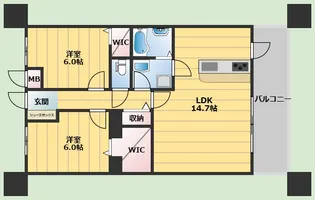 ソラードセンリ【2階】の間取り
