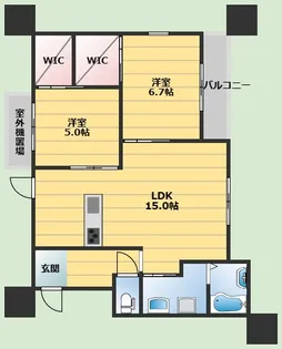 サンビレッジ大和【2階】の間取り