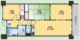 センターヴィレッジ【7階】の間取り