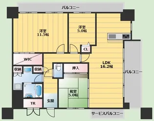 マストメゾン豊中【12階】の間取り