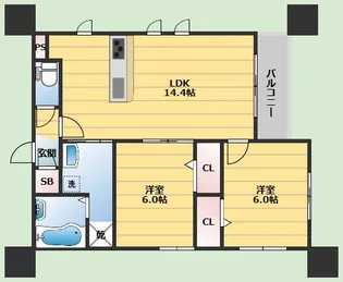 D-residence石橋【3階】の間取り