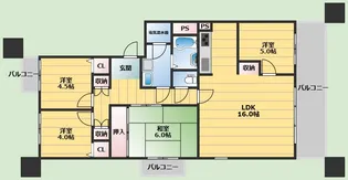 イトーピア桃山台【3階】の間取り