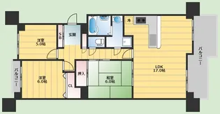 クローバーメゾン東桃山台【2階】の間取り