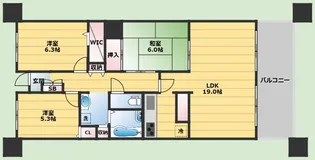 千里中央パークヒルズC棟【15階】の間取り