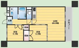 グレースフルハイツ1号館【2階】の間取り