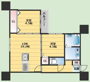 千里山東4丁目PJ【3階】の間取り