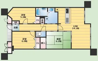 ルモン豊中曽根西町【2階】の間取り