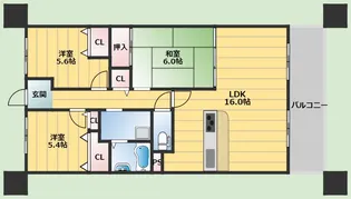 グレイスコート千里山【6階】の間取り