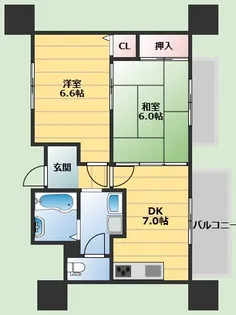 ドミトリー箕面【2階】の間取り