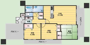 サントピア桃山台【7階】の間取り