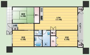 桃山台グランドマンションD3【11階】の間取り