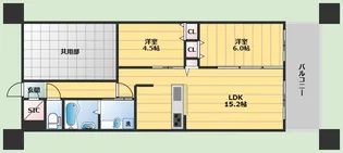 シエリアシティ千里山D棟【7階】の間取り