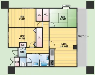 和遊館【7階】の間取り