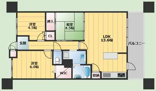 アルス千里山西【6階】の間取り