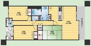 ジオ桃山台エグゼ【4階】の間取り