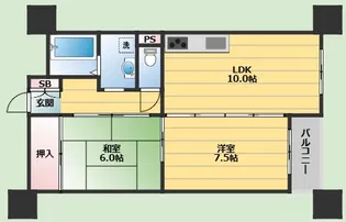 キンキマンション【1階】の間取り