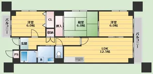 日恵ハイツD棟【2階】の間取り