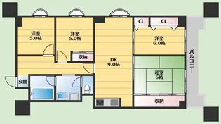 曽根ハイツ【5階】の間取り