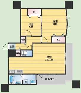 スローハスコート【3階】の間取り
