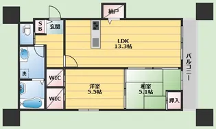 Garden crest箕面船場【3階】の間取り