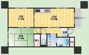 エランドール江坂【3階】の間取り