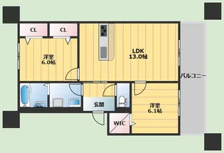CREST K【3階】の間取り