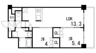 ブランシエスタ西宮【7階】の間取り