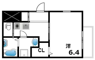 RESIDENCE六甲道【2階】の間取り