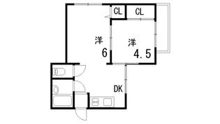 六甲アビタシオン【1階】の間取り