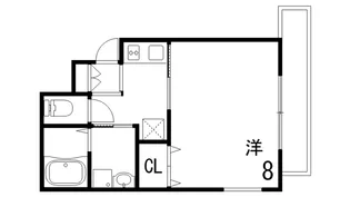モレスヴィラ六甲【3階】の間取り